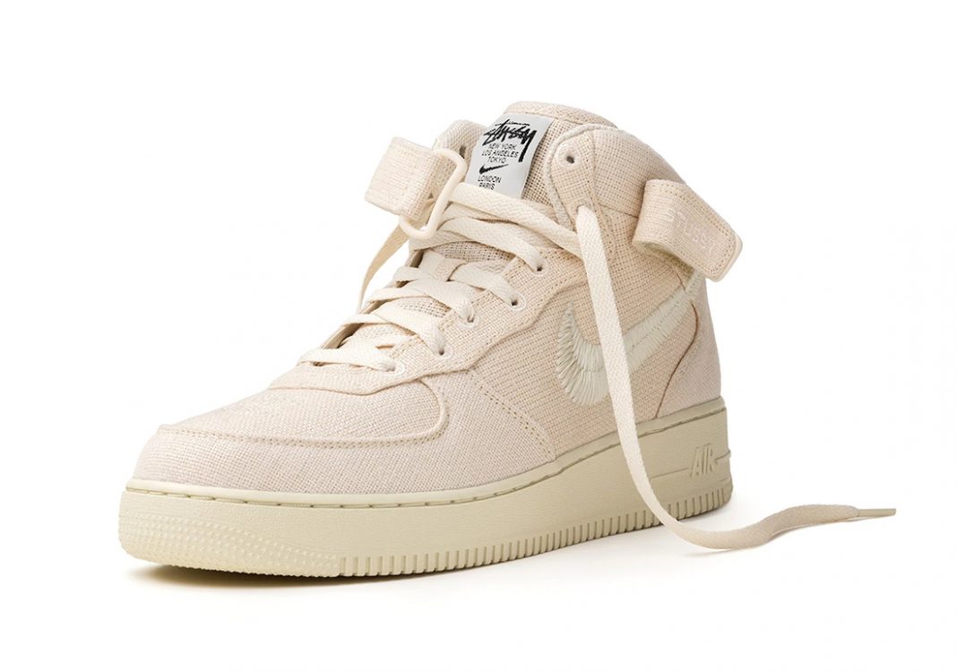 Stussy-Nike-Air-Force-1-Mid-Fossil-Hemp-Release-Date
