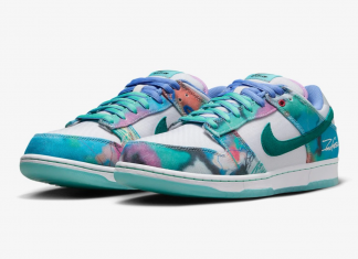 Futura x Nike SB Dunk Low „Bleached Aqua“ Futura Nike SB Dunk Low Beitrag (1100 × 785 px)