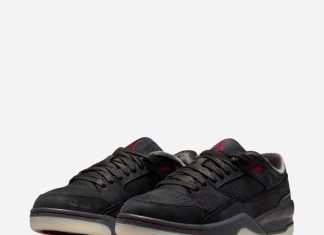 Who Decides War x Jordan Flight Court WMNS „Black Varsity Red“