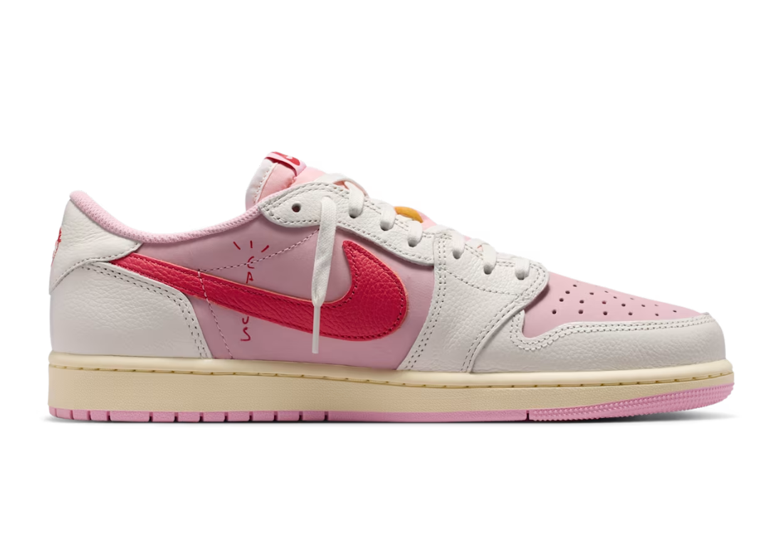 Travis Scott x Nike Air Jordan 1 Low OG "Tropical Pink" Air Jordan 1 Low x Travis Scott Shy Pink and Tropical Pink IQ7604 101 1
