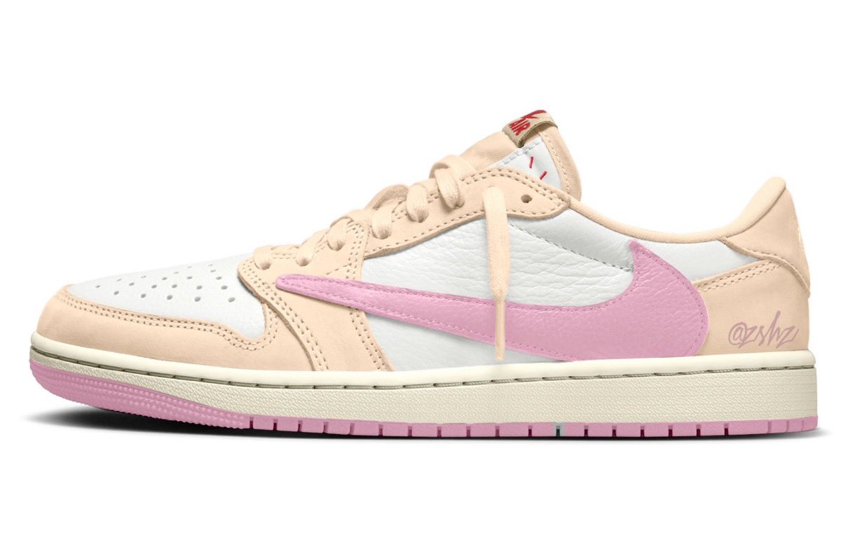 Travis Scott x Nike Air Jordan 1 Low OG "Shy Pink" G5cI17KaQAADiZd