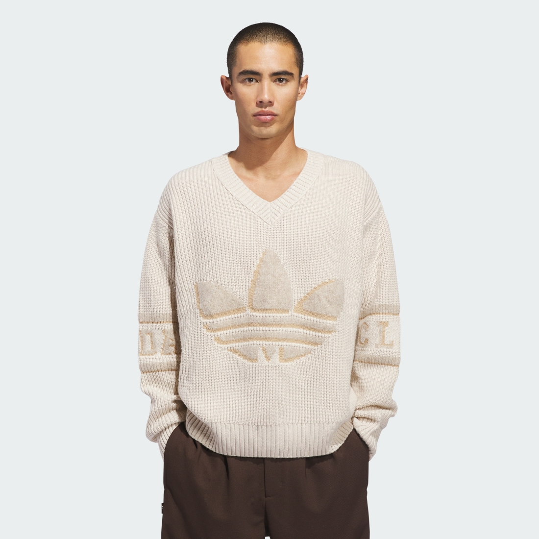 CLOT x Adidas Knit Sweatshirt "Warm Sandstone" image 4