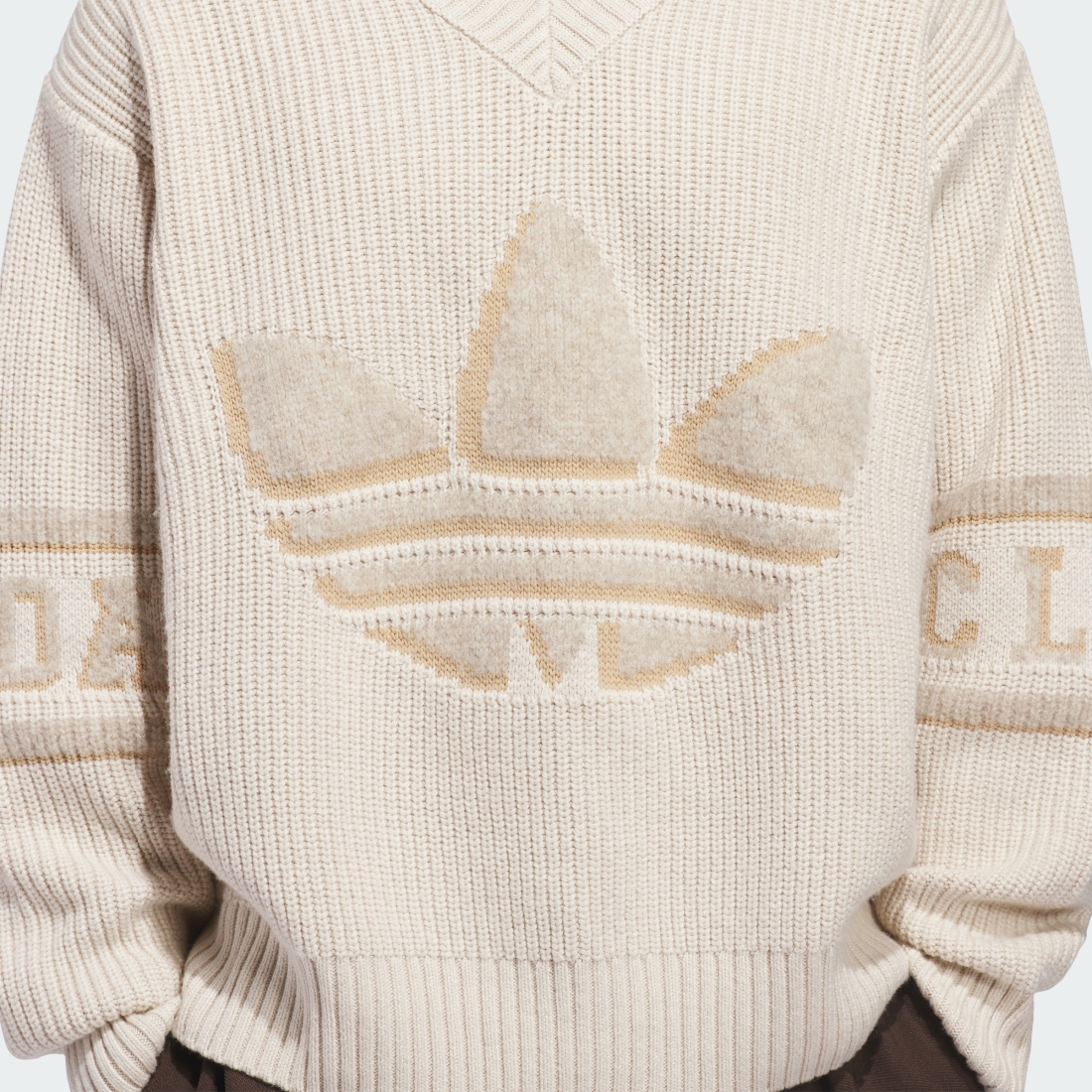 CLOT x Adidas Knit Sweatshirt "Warm Sandstone" image 6