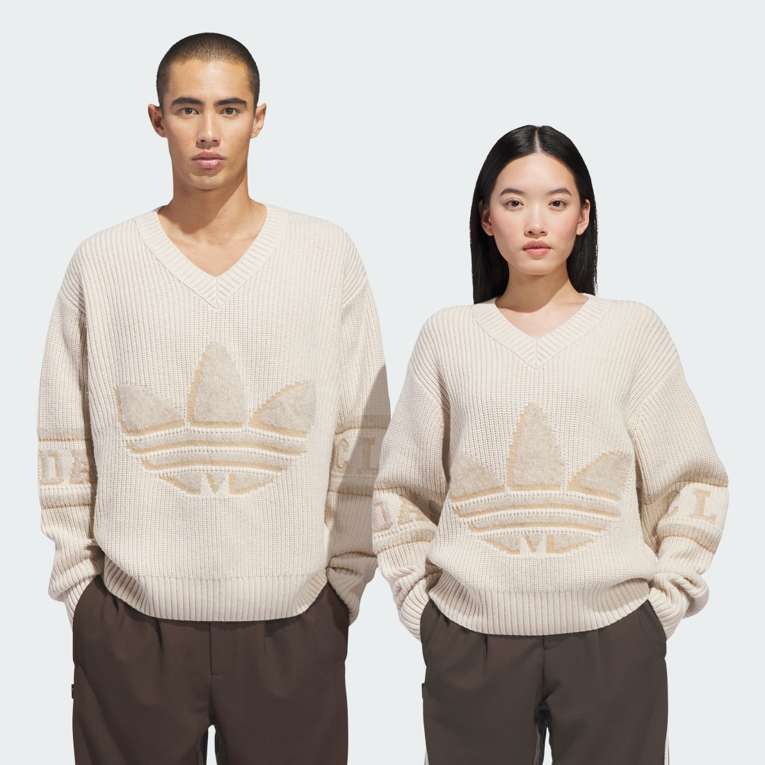 CLOT x Adidas Knit Sweatshirt "Warm Sandstone" image 7