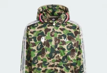 BAPE x Adidas Track Shark Hoodie „Green Camo“