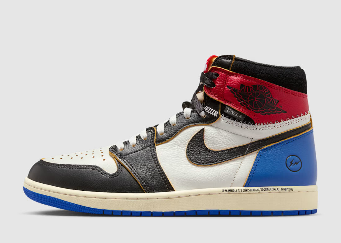 Fragment x Union LA x Air Jordan 1 High "Varsity Red Sport Royal" Fragment x Union x Air Jordan 1 High IO7847 002 Beitrag 1100 × 785