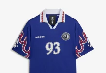BAPE x Adidas Flame Short Sleeve Jersey „Blue“
