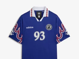 BAPE x Adidas Flame Short Sleeve Jersey „Blue“