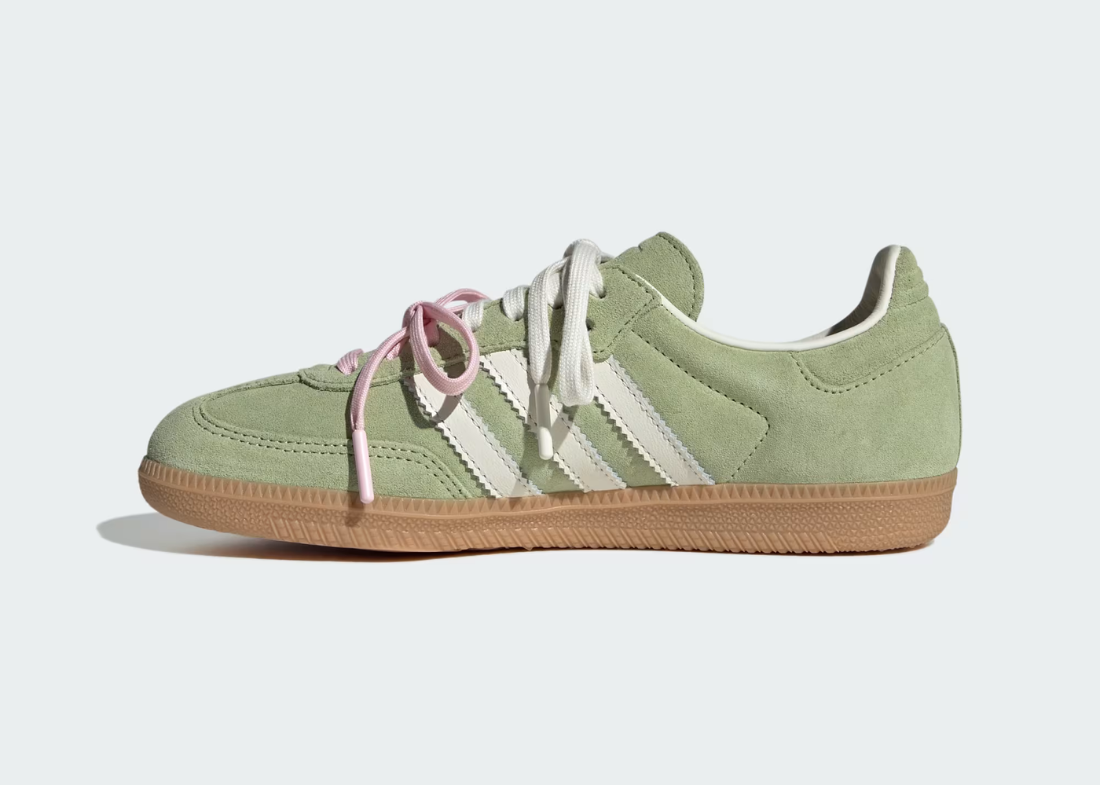 Molly-Mae x Adidas Samba "Matcha" Molly Mae Adidas Samba KH8706 Beitrag 1100 × 785 px 3