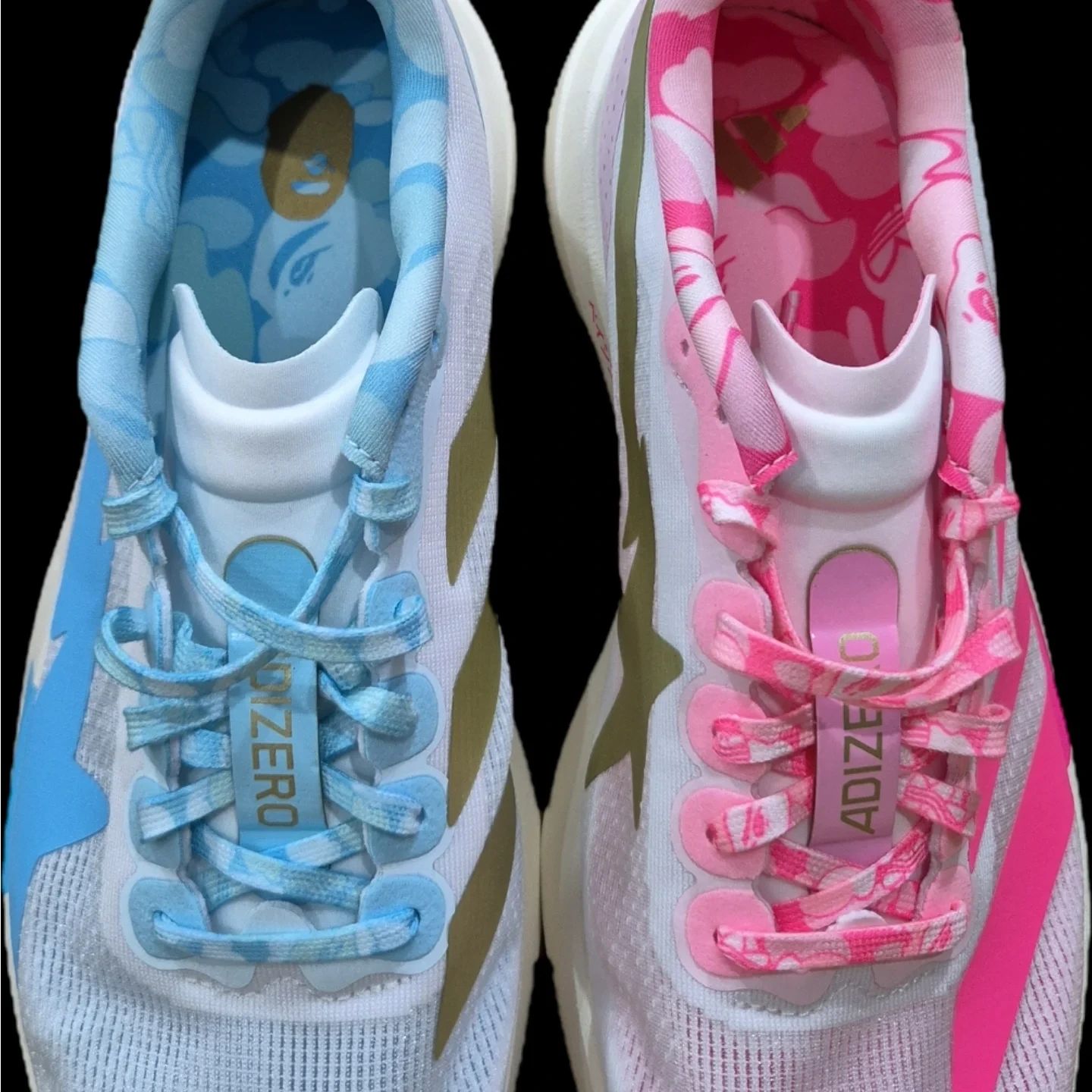 BAPE x Adidas Adizero EVO SL "White Gold Pink Blue" HHFFC5qXgAAm Y0
